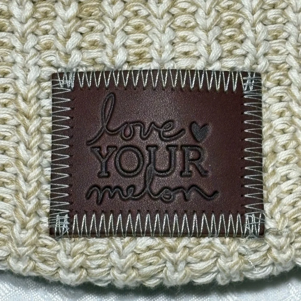 Love Your Melon Tan Knit Beanie Uncuffed Hat Slouchy Slouch MADE IN USA